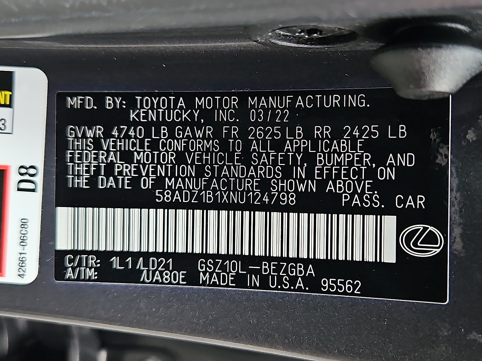 Used 2022 Lexus ES 350 w/ Premium Package FWD image 30