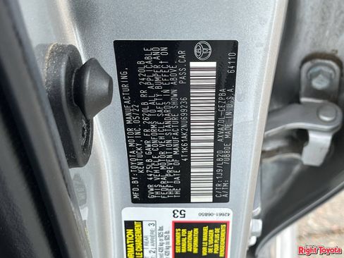 Certified 2022 Toyota Camry XSE w/ Carpet Mat Package (TMS) FWD image 34