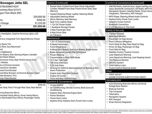 Certified 2025 Volkswagen Jetta SEL image 40