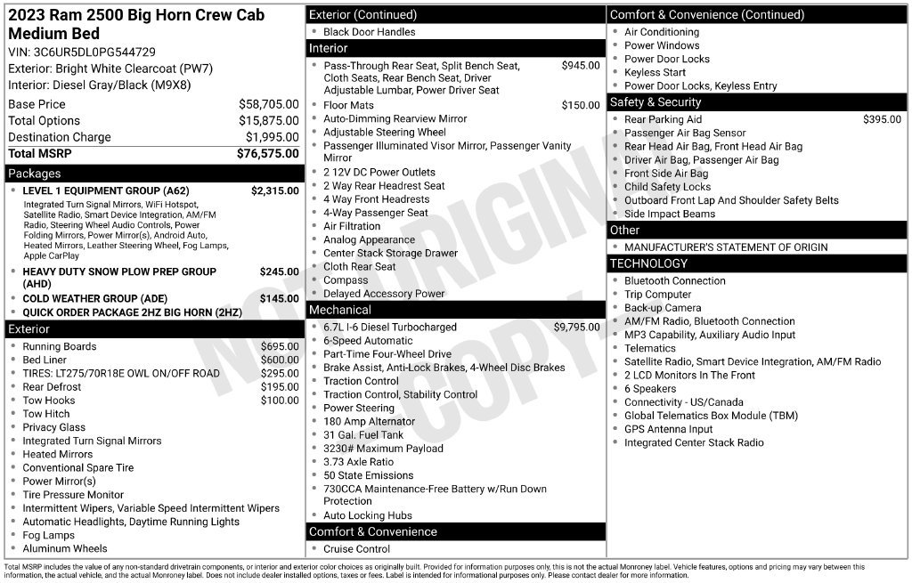 Used 2023 RAM 2500 Big Horn w/ Level 1 Equipment Group AWD/4WD image 32