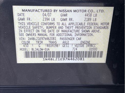 Used 2007 Nissan Altima 3.5 SE w/ XM Premium Pkg image 19