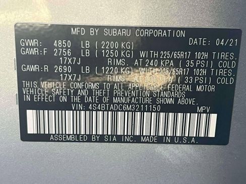 Used 2021 Subaru Outback Premium image 22