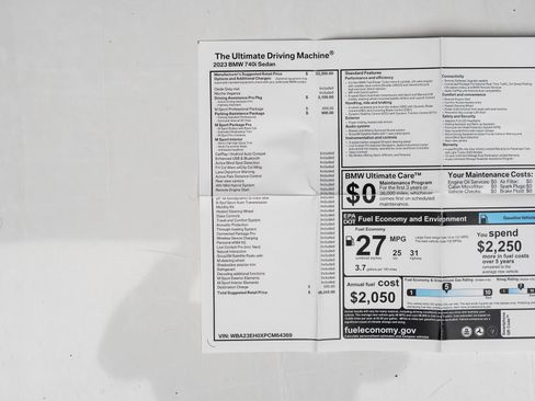 Used 2023 BMW 740i RWD image 82