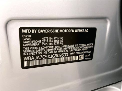 Used 2018 BMW 530i xDrive w/ Premium Package image 36