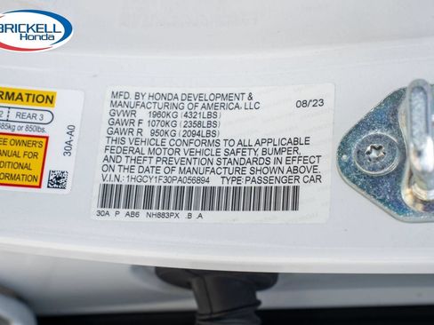 Certified 2023 Honda Accord EX image 38