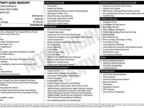 Used 2025 INFINITI QX80 Sensory image 29