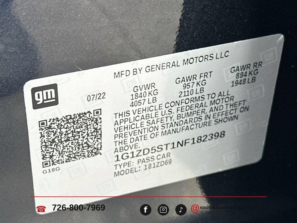 Certified 2022 Chevrolet Malibu LT FWD image 33