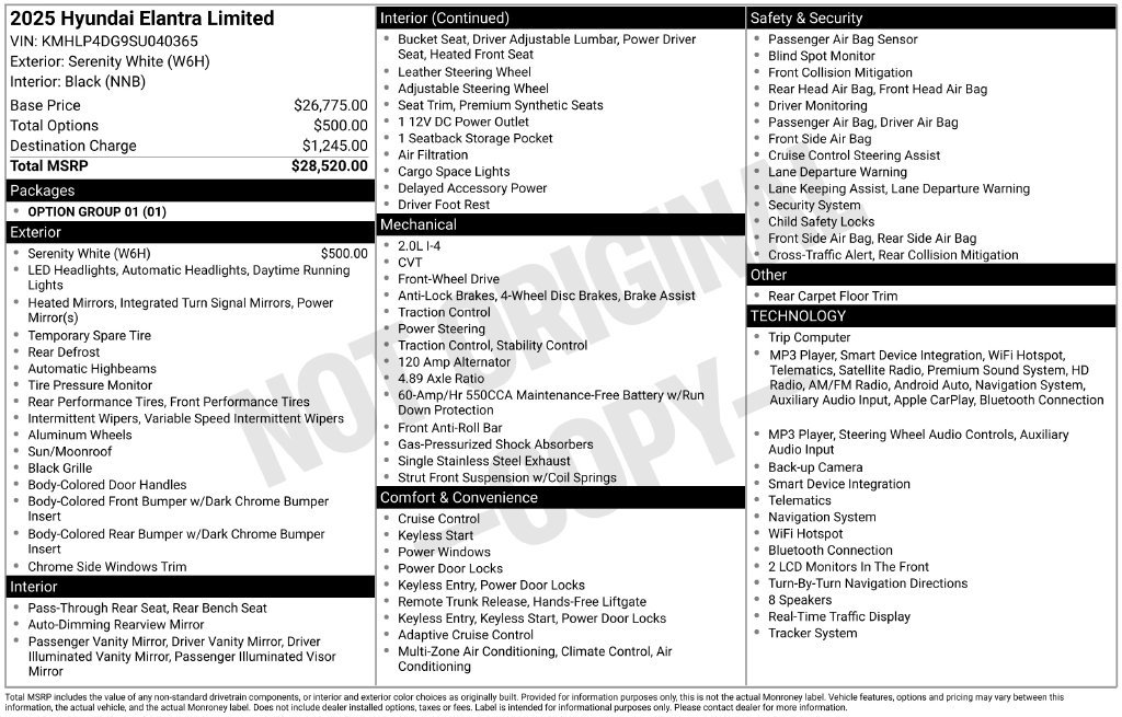 Used 2025 Hyundai Elantra Limited FWD image 47