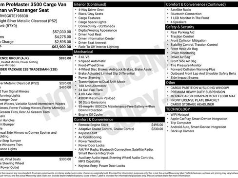 New 2026 RAM ProMaster 3500 w/ Convenience Group FWD image 3