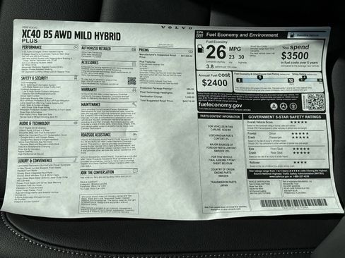 New 2026 Volvo XC40 B5 Plus w/ Protection Package Premier AWD/4WD image 30