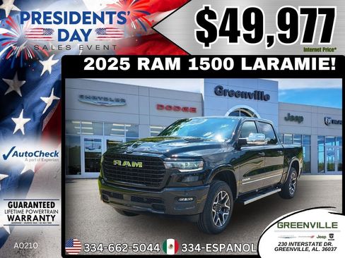 Used 2025 RAM 1500 Laramie w/ Sport Appearance Package image 1