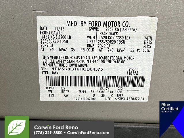 Used 2017 Ford Explorer Sport w/ Equipment Group 401A AWD/4WD image 38