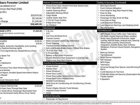 Certified 2024 Subaru Forester Limited w/ Pop Package 2 AWD/4WD image 3