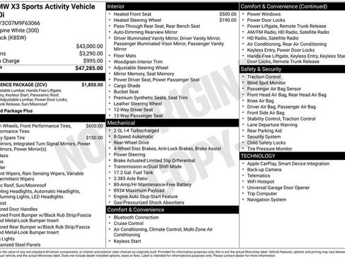 Used 2021 BMW X3 sDrive30i w/ Convenience Package image 8