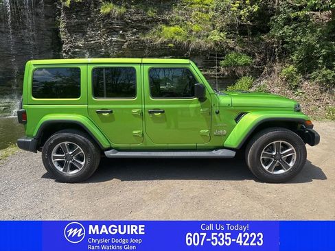 Used 2020 Jeep Wrangler Unlimited Sahara w/ Uconnect 4C Nav & Sound Group AWD/4WD image 10