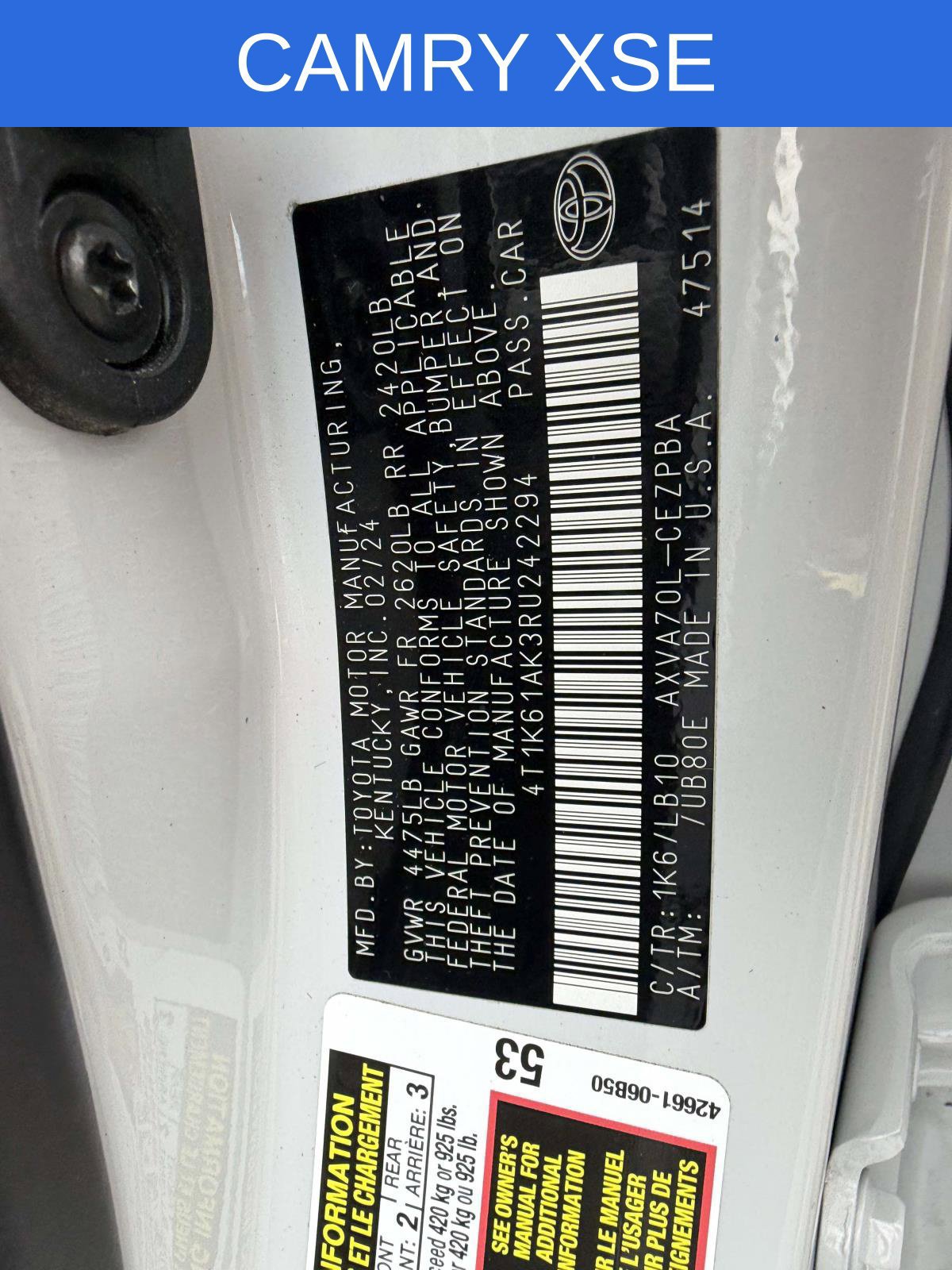 Used 2024 Toyota Camry XSE FWD image 22