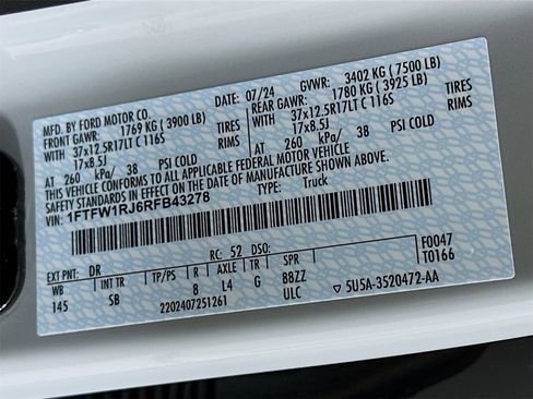 Used 2024 Ford F150 Raptor w/ Equipment Group 803A Raptor R image 35