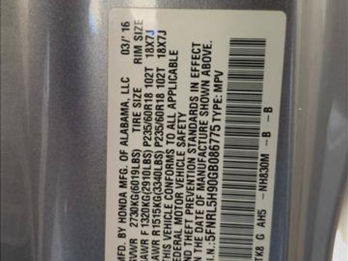 Used 2016 Honda Odyssey Touring Elite image 15