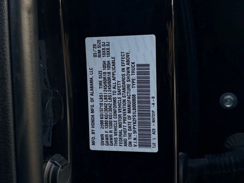 Used 2020 Honda Ridgeline RTL image 32