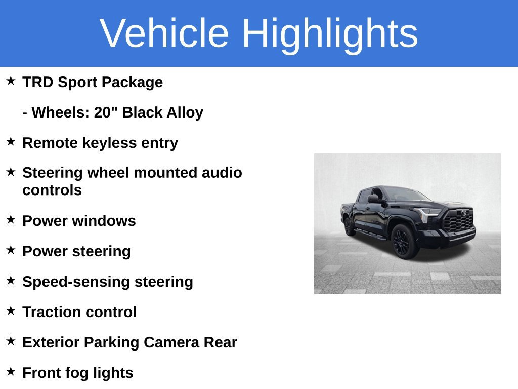 Used 2024 Toyota Tundra SR5 w/ TRD Sport Package AWD/4WD image 3