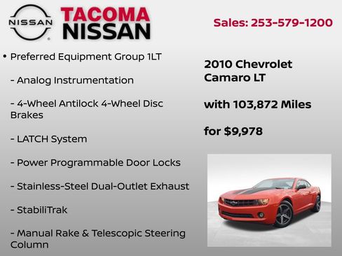 Used 2010 Chevrolet Camaro LT image 12