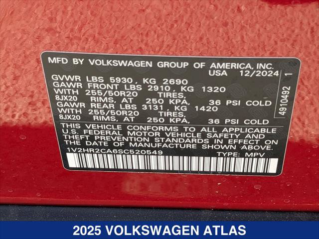 New 2025 Volkswagen Atlas SE AWD/4WD image 23