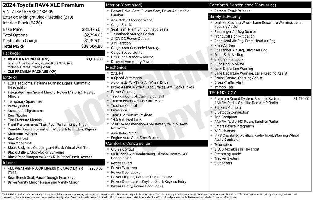 Certified 2024 Toyota RAV4 XLE Premium w/ Weather Package AWD/4WD image 25