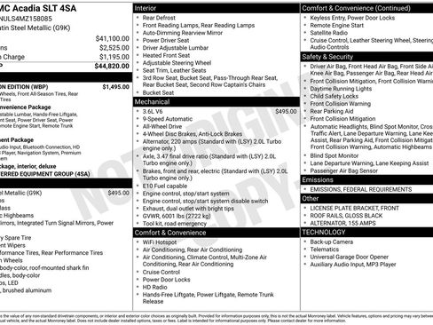 Used 2021 GMC Acadia SLT w/ Elevation Edition image 10