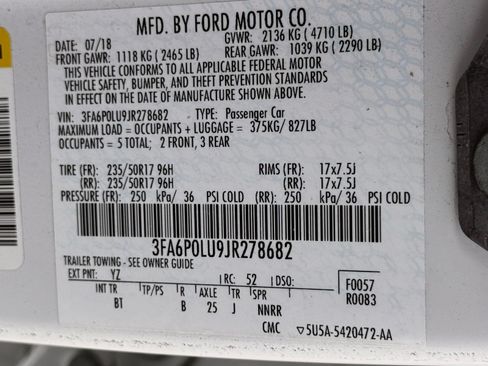 Used 2018 Ford Fusion SE w/ Equipment Group 602A FWD image 40
