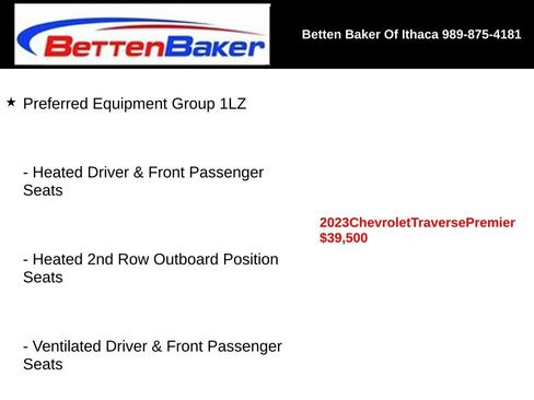 Used 2023 Chevrolet Traverse Premier w/ LPO, Floor Liner Package AWD/4WD image 4