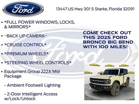 New 2025 Ford Bronco Big Bend w/ Black Diamond Package image 10
