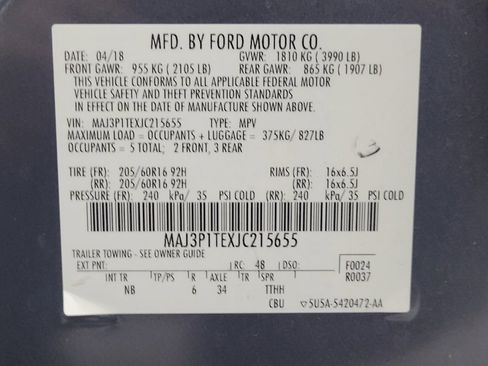 Used 2018 Ford EcoSport SE w/ SE Convenience Package FWD image 33