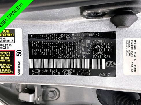 Used 2020 Toyota Camry LE w/ Fleet Convenience Package FWD image 19