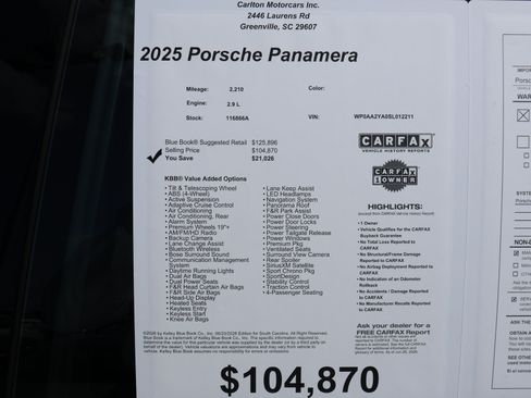 Used 2025 Porsche Panamera RWD image 45