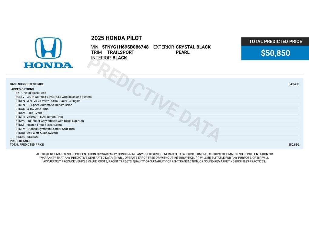 Used 2025 Honda Pilot TrailSport image 8