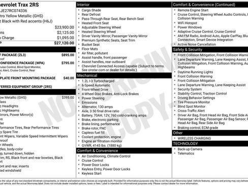 Used 2024 Chevrolet Trax RS w/ Sunroof Package FWD image 13