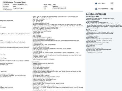 Used 2020 Subaru Forester Sport w/ Popular Package #2 image 5