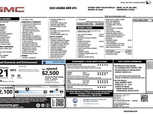 Used 2023 GMC Acadia AT4 w/ Technology Package AWD/4WD image 3