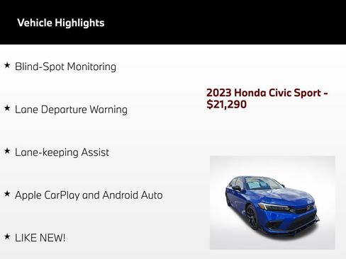 Used 2023 Honda Civic Sport image 47