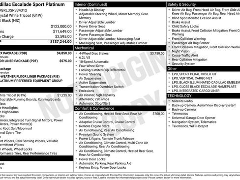 Used 2025 Cadillac Escalade Sport Platinum w/ LPO, ONYX Package image 21