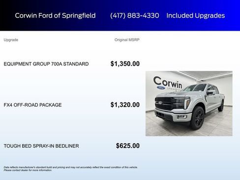 New 2026 Ford F150 Platinum w/ Equipment Group 700A Standard image 5