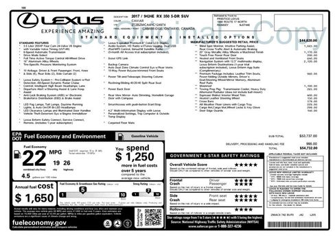 Used 2017 Lexus RX 350 AWD w/ Premium Package image 40