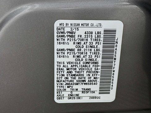 Used 2015 Nissan Rogue S w/ Convenience Package FWD image 28