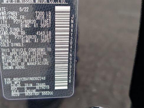 Used 2022 Nissan Armada SL w/ Captain's Chairs Package image 31