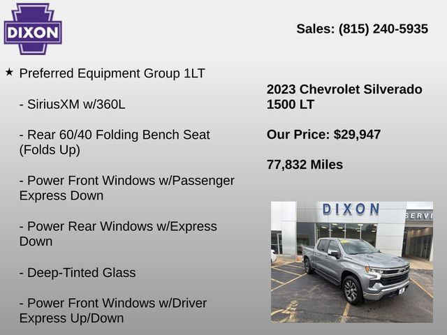 Used 2023 Chevrolet Silverado 1500 LT w/ Leather Package AWD/4WD image 4