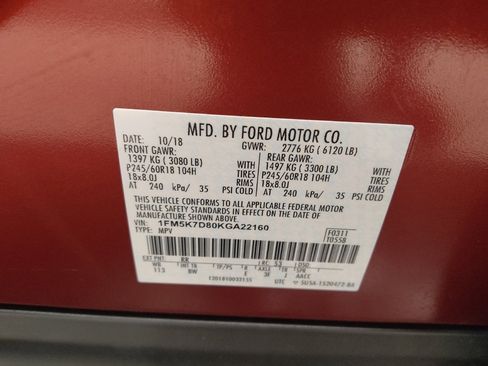 Used 2019 Ford Explorer XLT w/ Equipment Group 201A FWD image 33