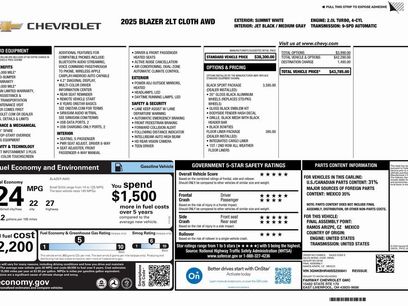 New 2025 Chevrolet Blazer LT w/ LPO, Black Sport Package