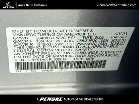 Certified 2023 Acura MDX A-Spec AWD/4WD image 36