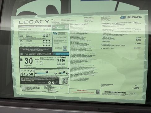 New 2025 Subaru Legacy Premium image 8