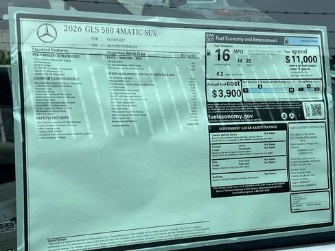 New 2026 Mercedes-Benz GLS 580 4MATIC image 32